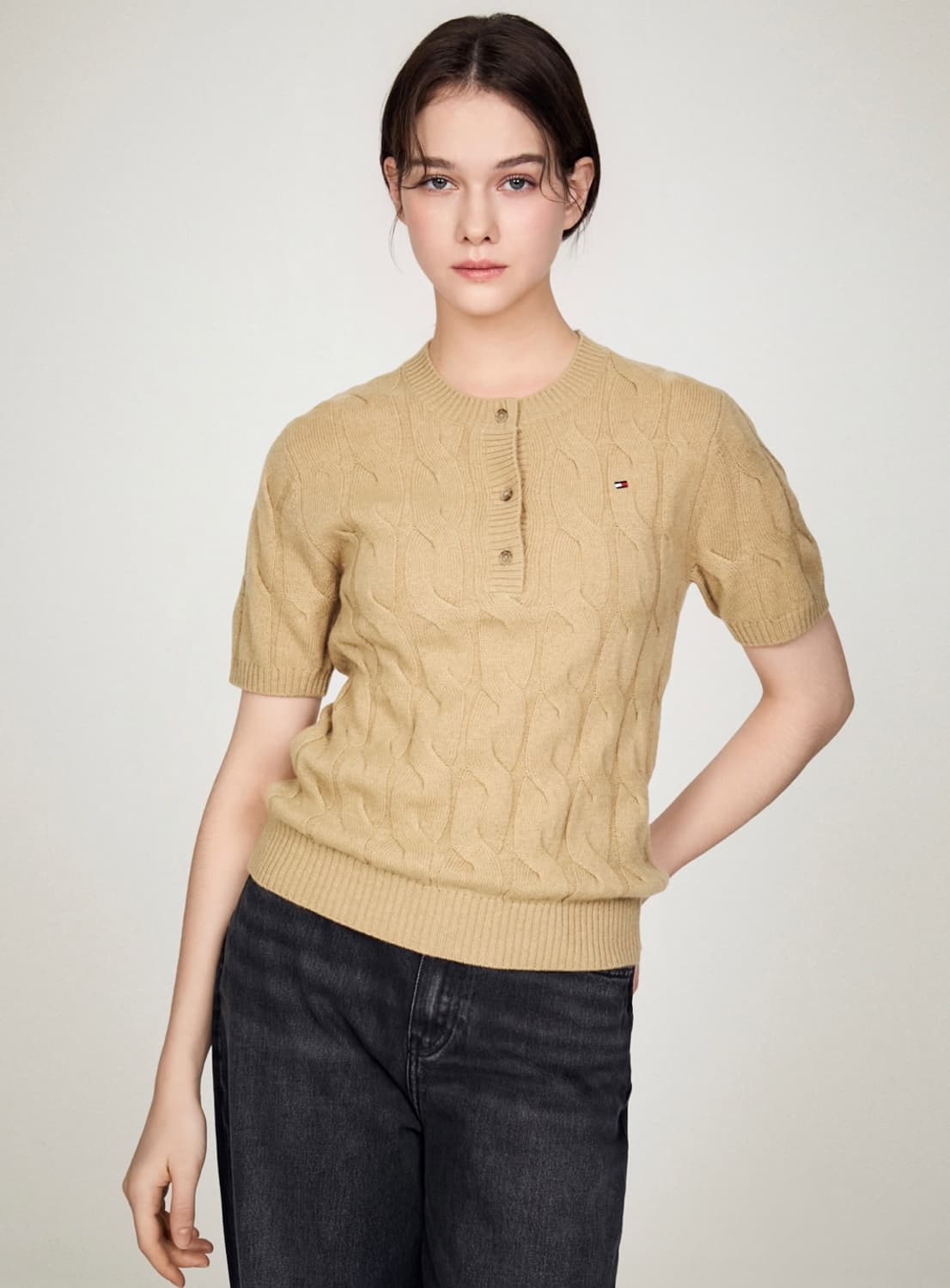 타미힐피거 반팔 니트 한섬 상품이미지1