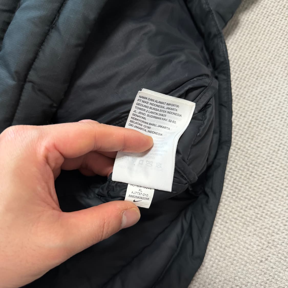 나이키 로고 경량패딩 자켓 상품이미지4