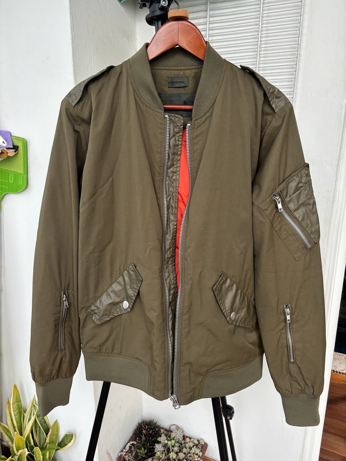 디젤 MA-1 봄버 자켓 L 카키 (100-103) 상품이미지1