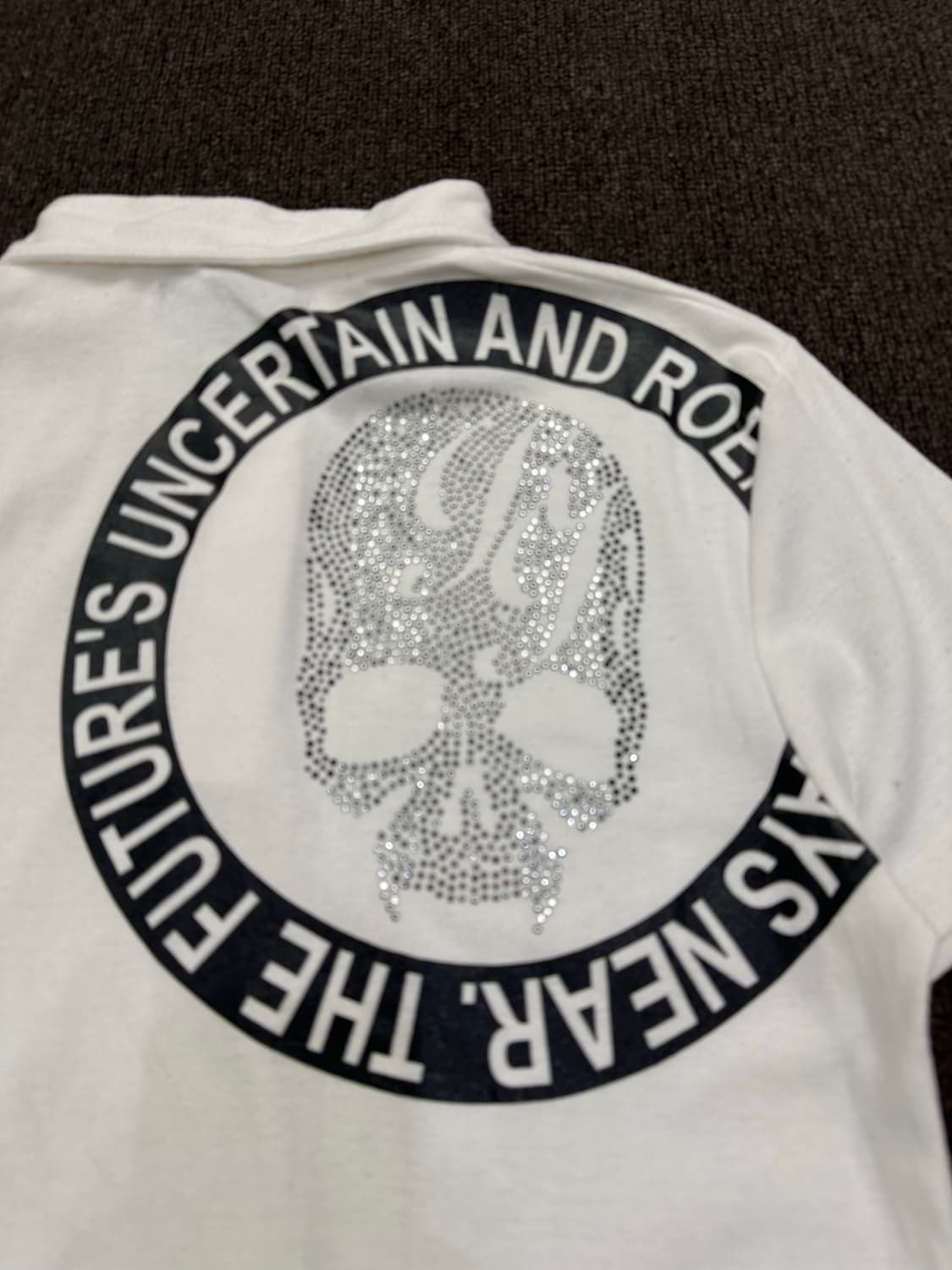 L)Rat Roen y2k skull 큐빅 카라 반팔 상품이미지9