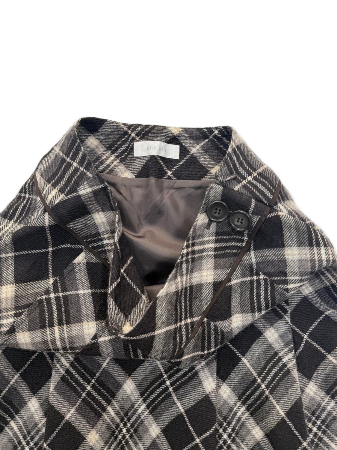 빈티지 브라운 플리츠 미디 스커트 상품이미지4