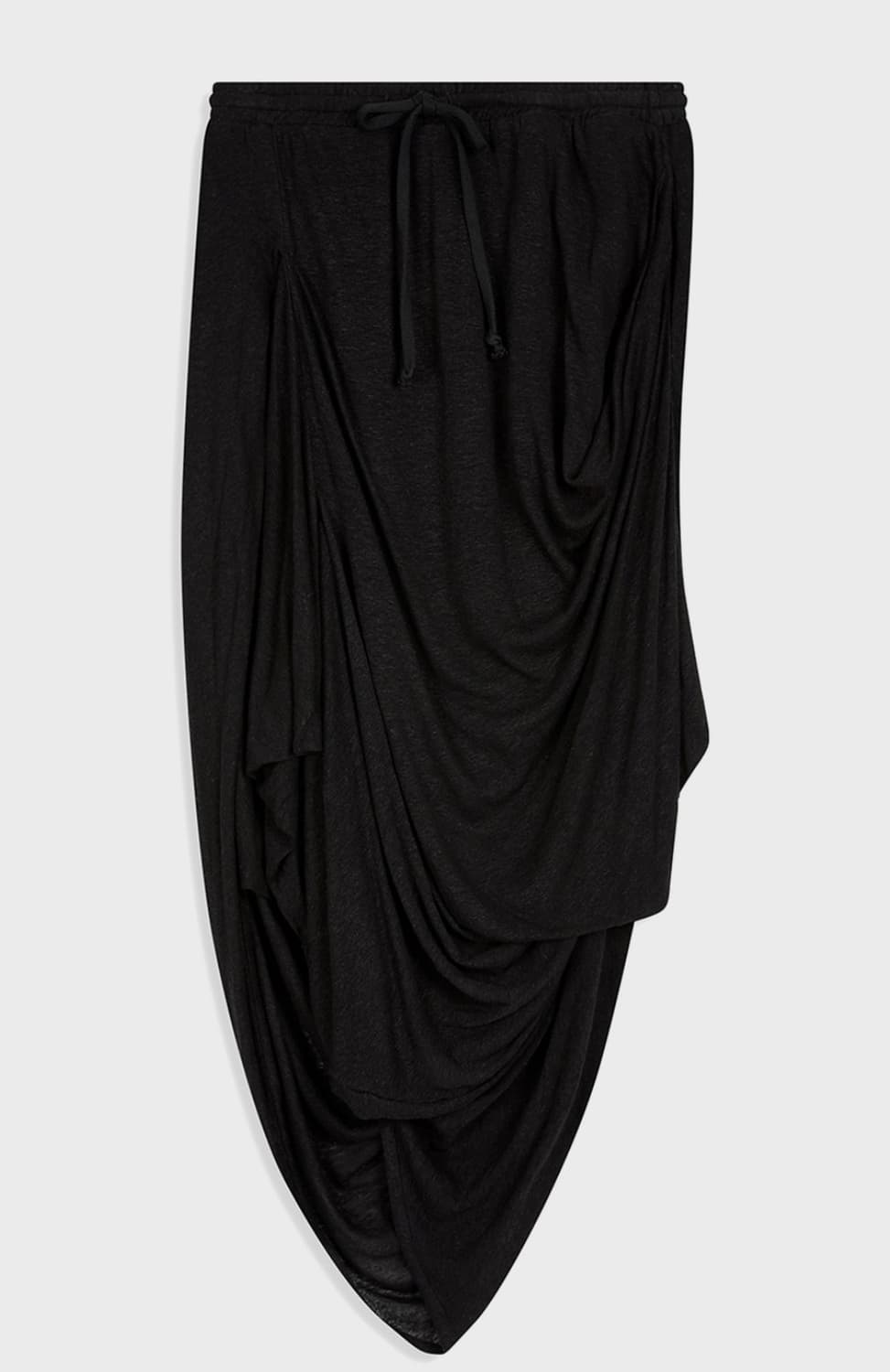 OPEN YY DRAPED LINEN SKIRT (BLACK) S 상품이미지1