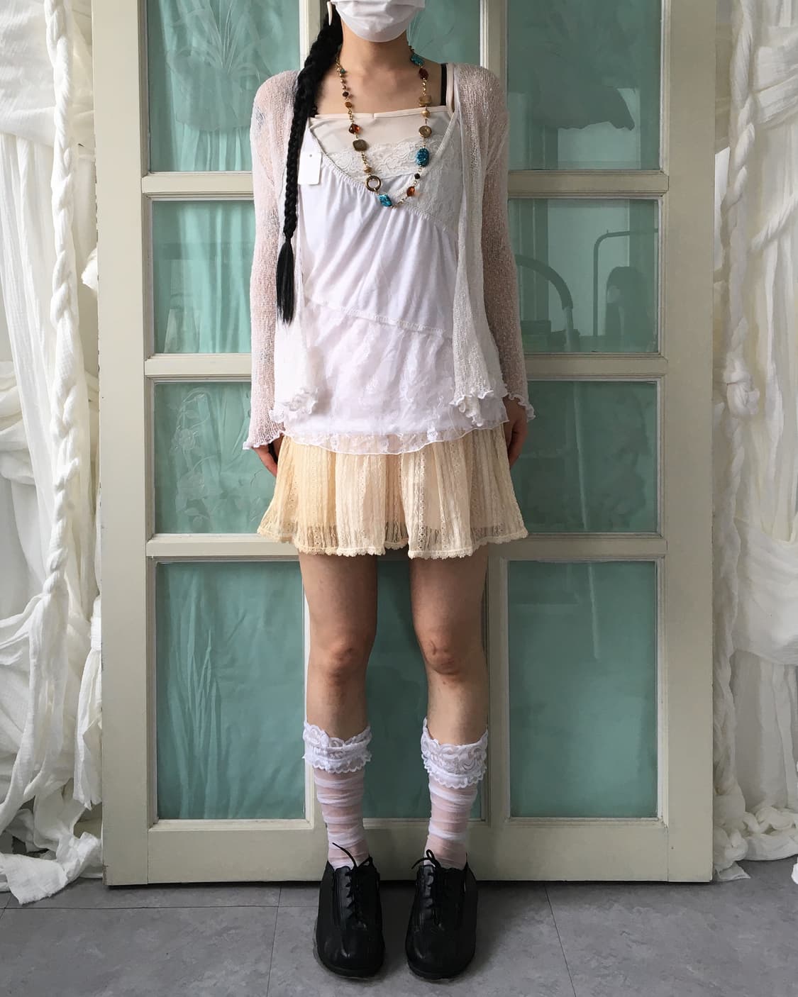 Lace trimming sleeveless 상품이미지6