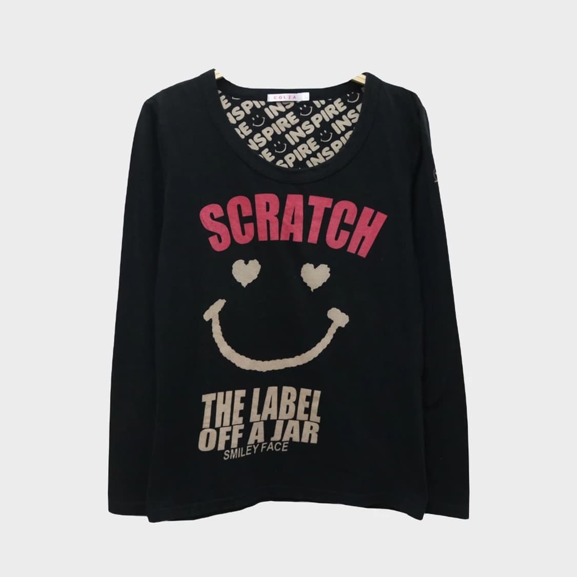 C.O.L.Z.A 스마일 레터링 긴팔 티셔츠 63210 상품이미지1