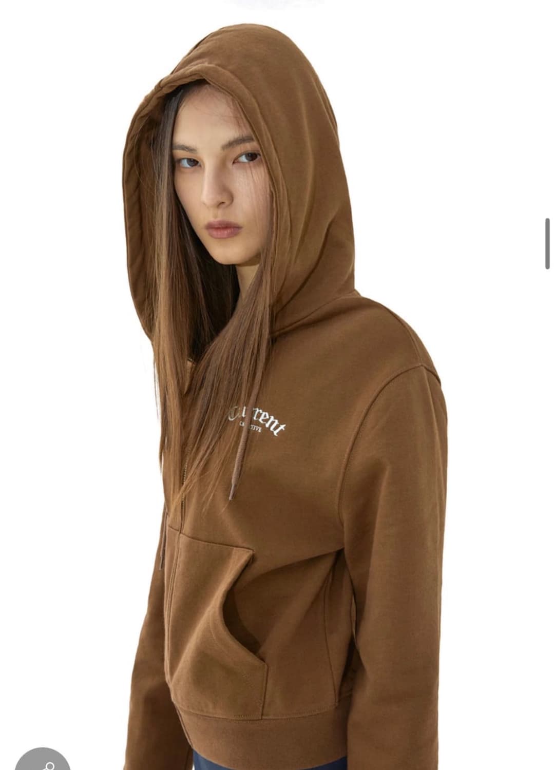 커렌트 후드집업 브라운 상품이미지3