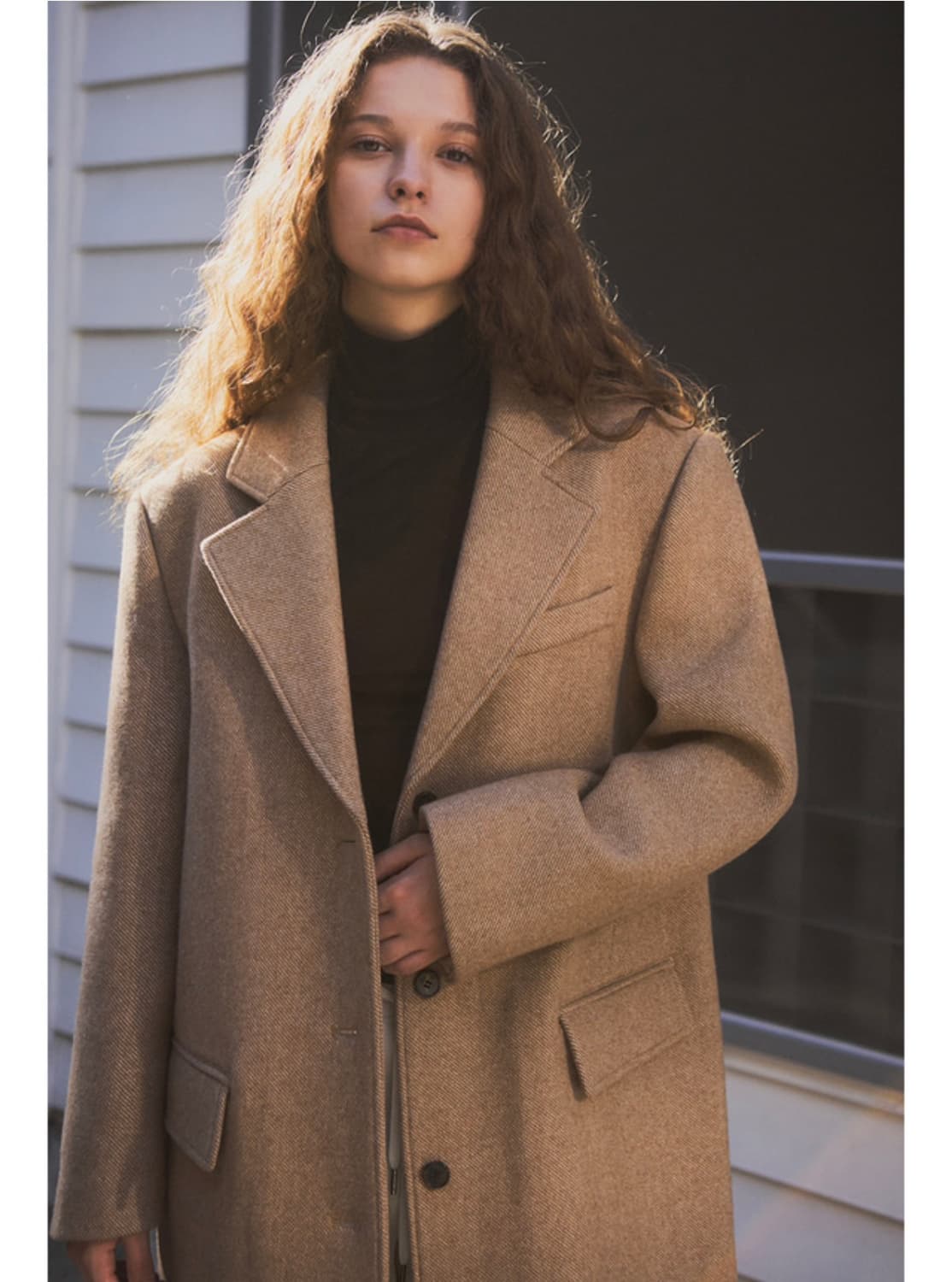 CITTA 씨타 클래식 울 오버핏 코트 베이지 상품이미지1