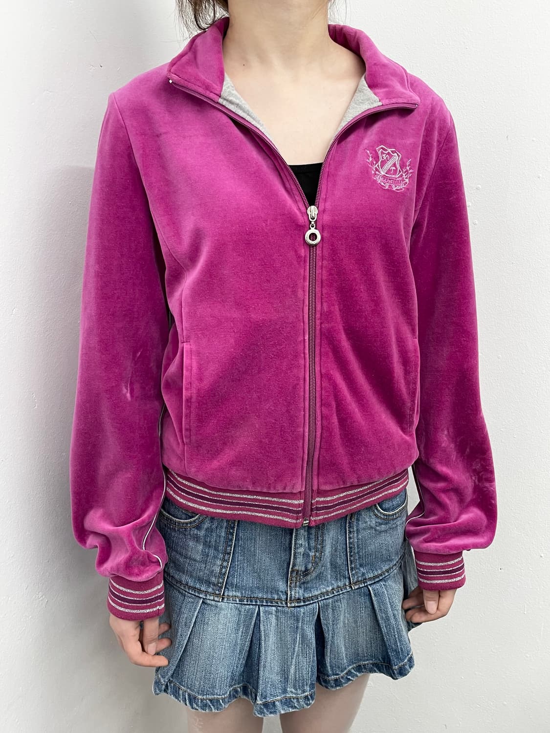 헬로키티 핑크 벨벳 집업 상품이미지1