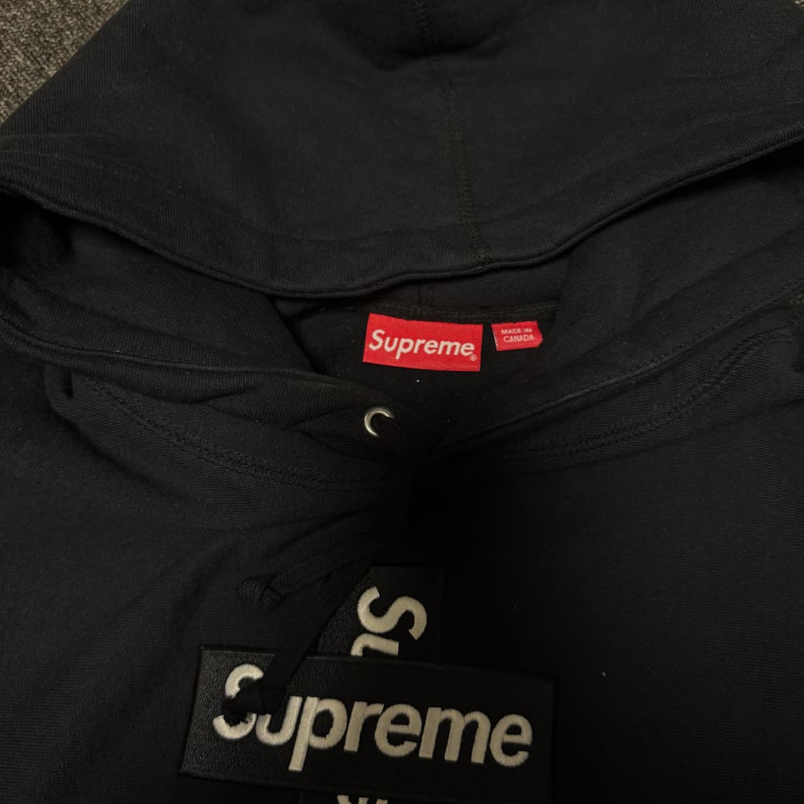 [L] 슈프림 크로스 박스로고 후드 스웨트셔츠 블랙 - 20FW 상품이미지3