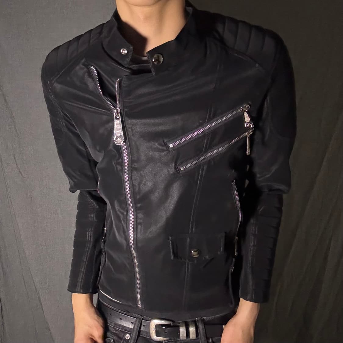 vintage rider black jacket 상품이미지3