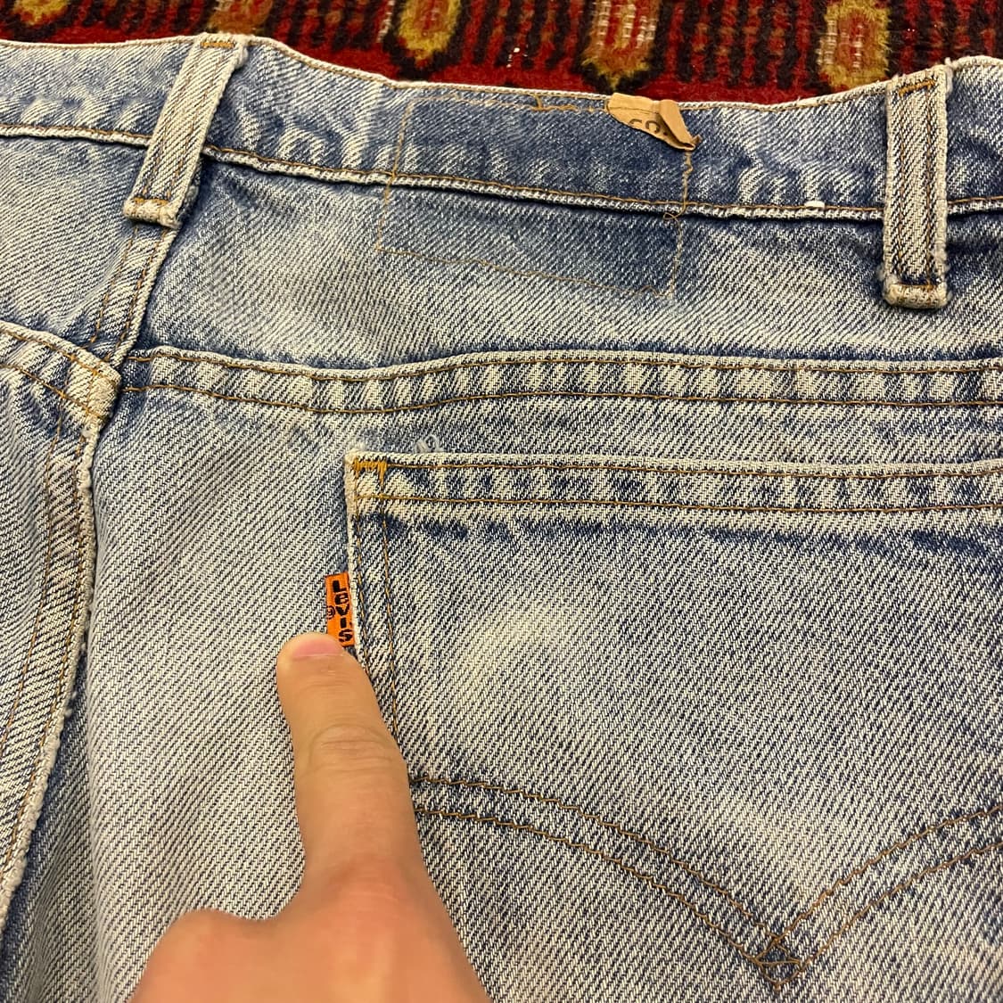 90s USA 빈티지 리바이스 517 오렌지탭 데님팬츠 상품이미지5