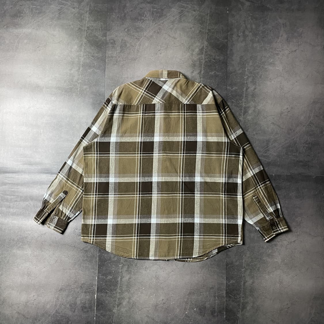 DICKIES 디키즈 빈티지 브라운 포켓 체크 셔츠 A00799 상품이미지7