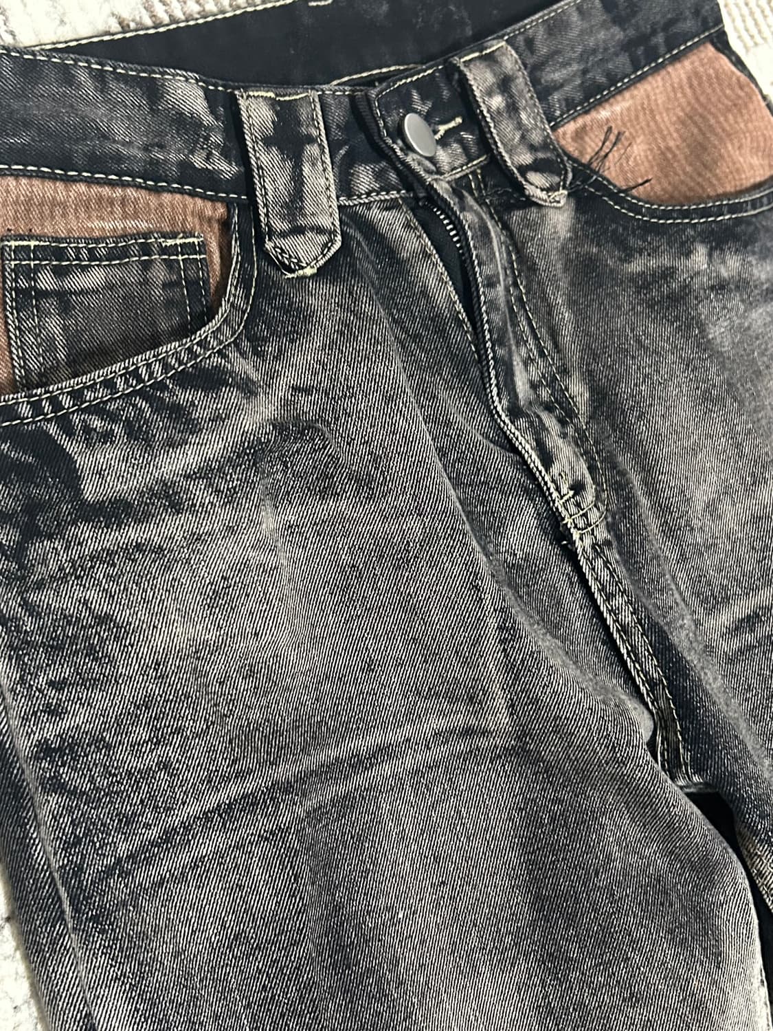 Y2K 카우보이걸 브라운 테슬데님 부츠컷 상품이미지3