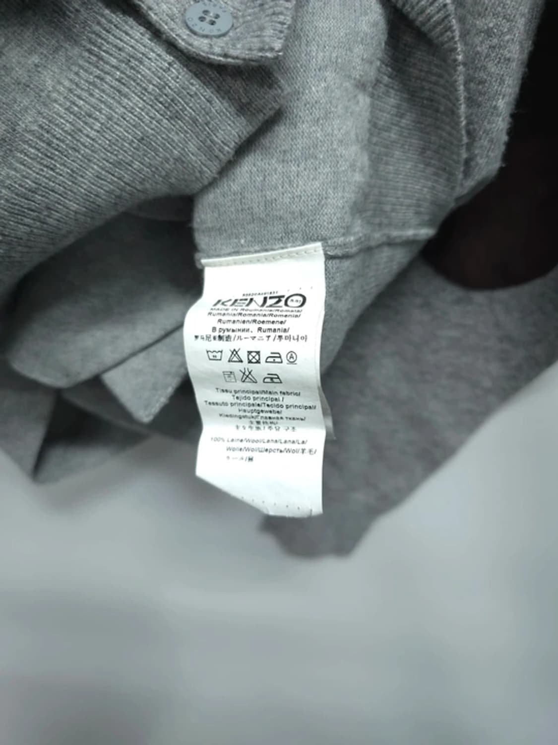 KENZO 겐조 여성 자수패치 그레이 울 가디건 상품이미지8