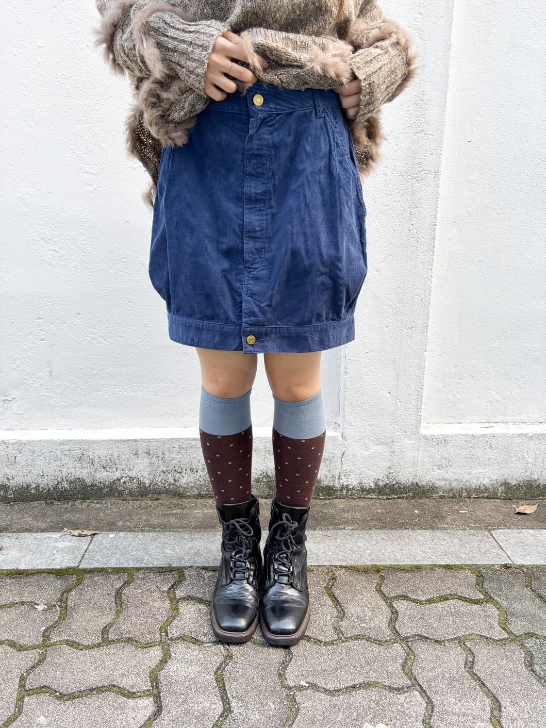 메르시보꾸 코듀로이 벌룬 스커트 상품이미지1