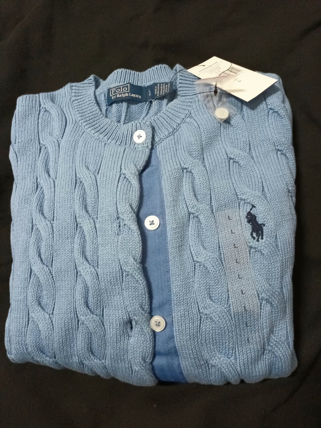 폴로 랄프로렌 케이블 니트 가디건 L 상품이미지1