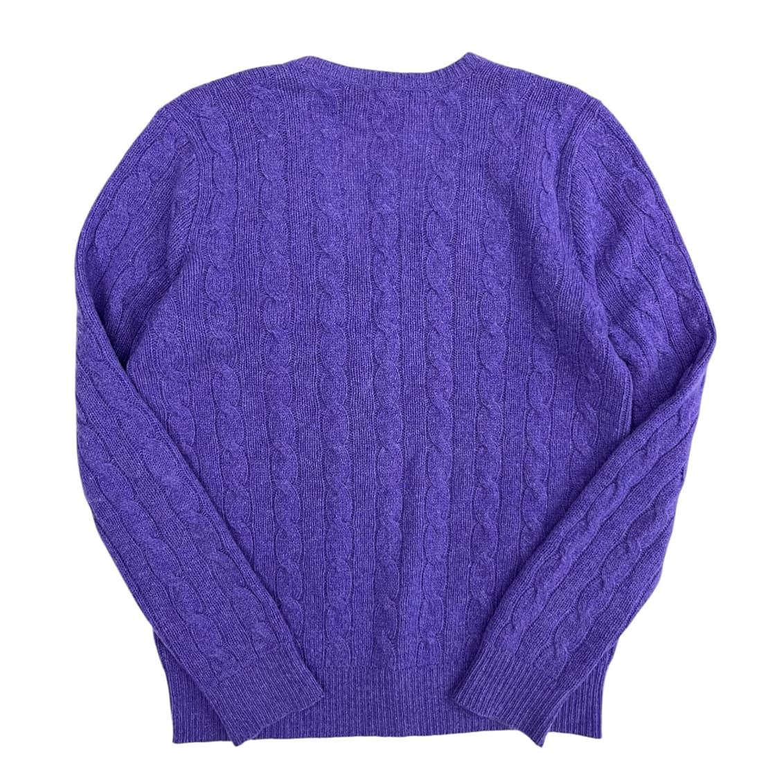 폴로 랄프로렌 옐로우포니 퍼플 꽈배기 브이넥 니트 S 상품이미지3