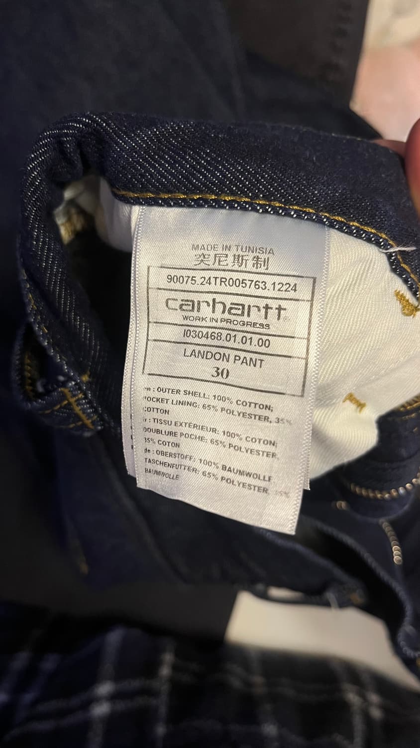 칼하트 윕 로버트슨 데님 랜든 팬츠 블루 린스드 상품이미지4