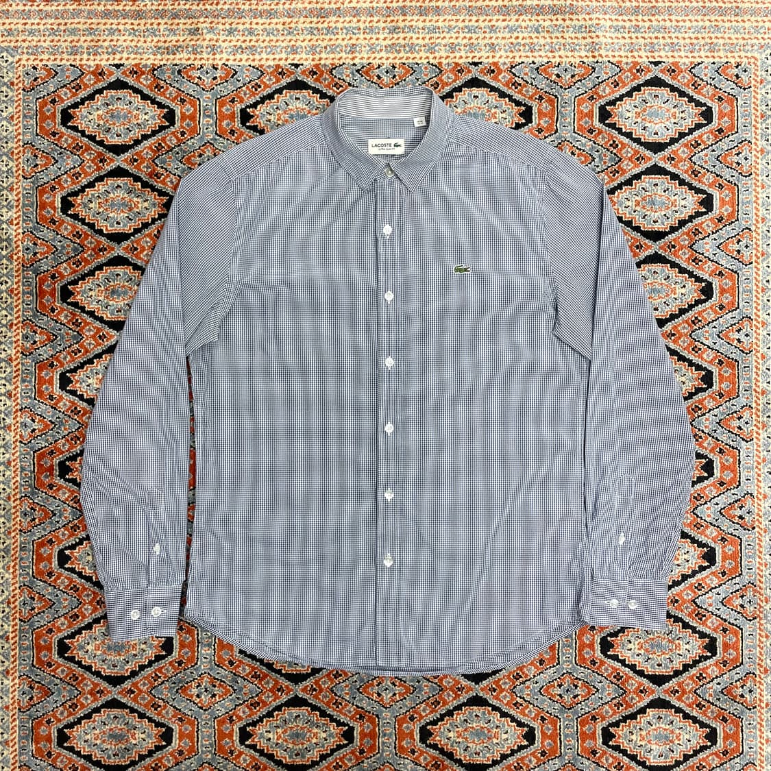 라코스테 블루 잔체크패턴 긴팔 셔츠 남성M 상품이미지1