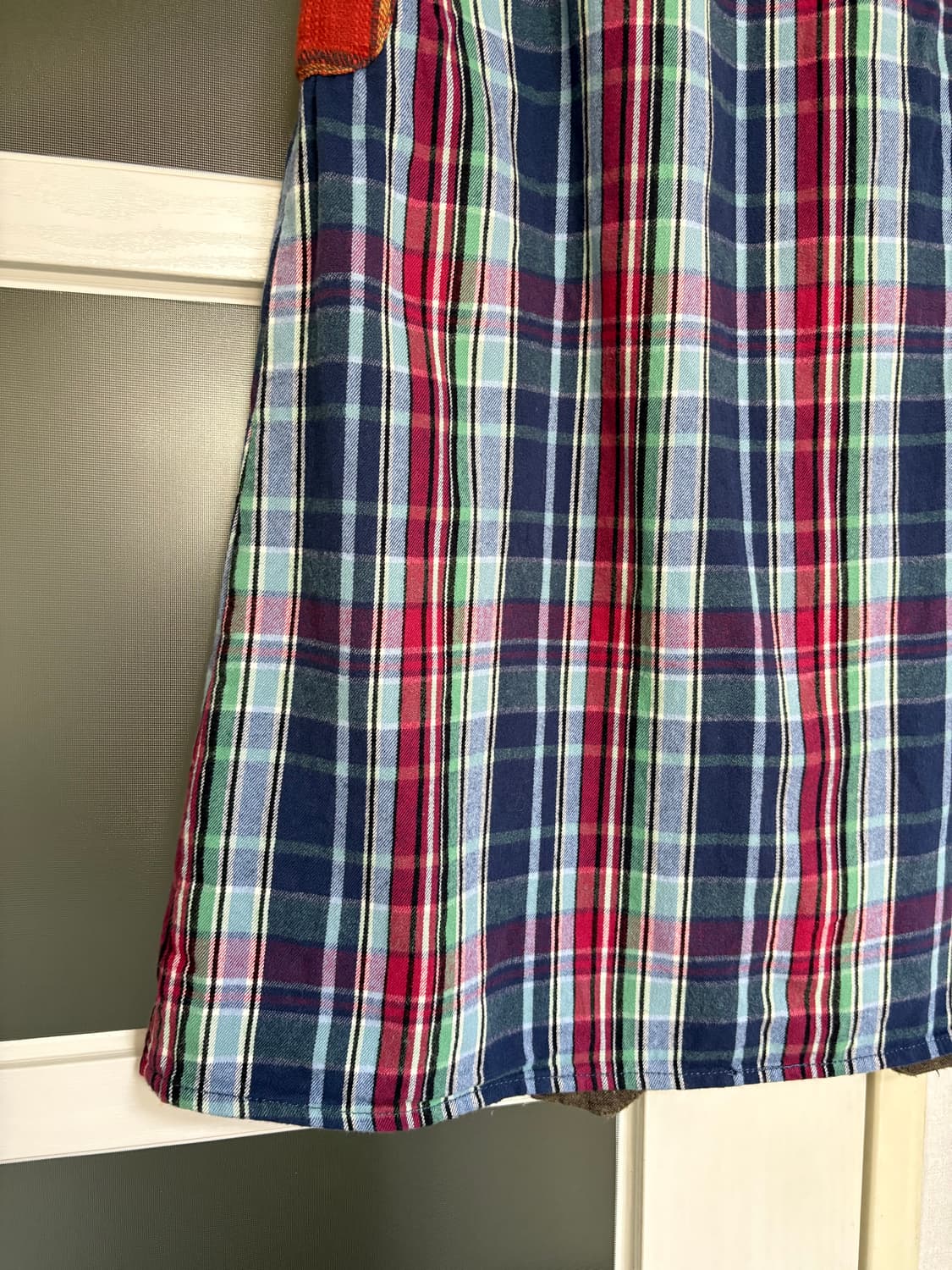 체크 단추 미디 스커트  상품이미지6