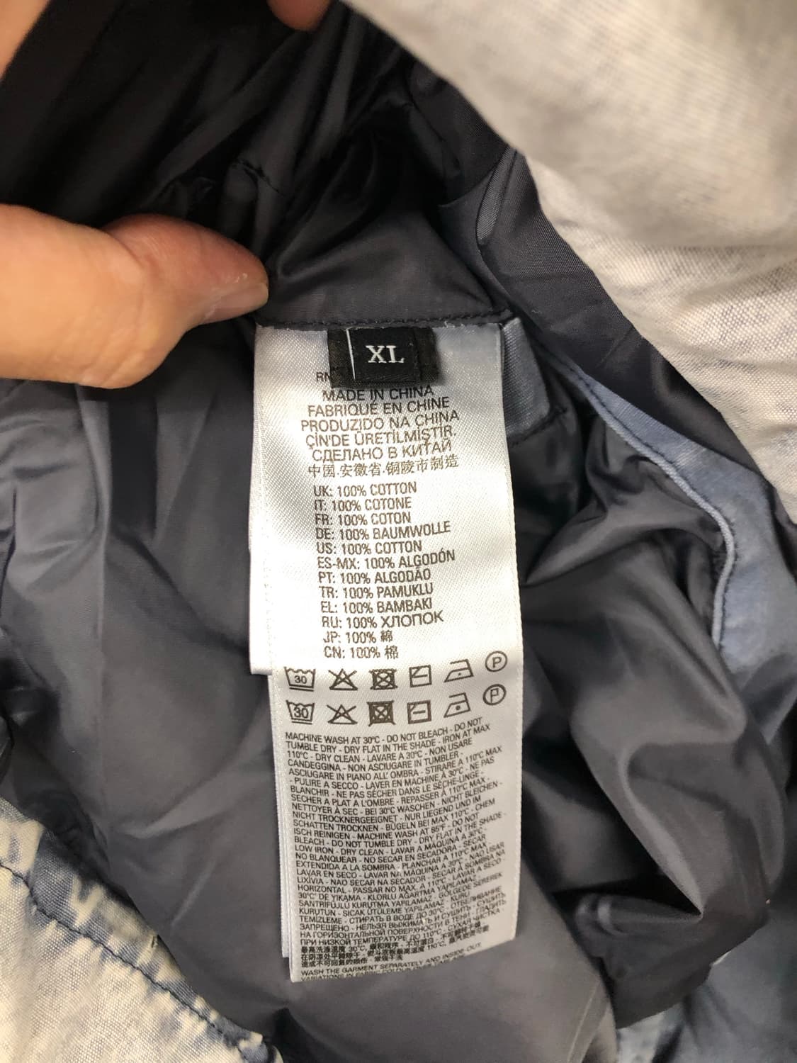 디젤 아이스 워싱 데님 패딩 상품이미지5