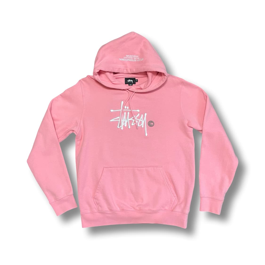 [M] 스투시 핑크 기모 후드티 상품이미지1