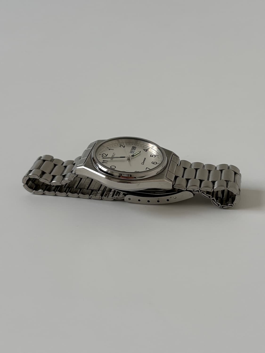 1980s Chronos Arabic Index Silver Quartz 상품이미지6