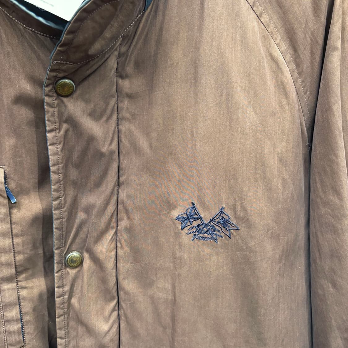 버버리 하프 코트 필드 자켓 싱글 브레스티드 스탠드 칼라 디테일 버건디 상품이미지6