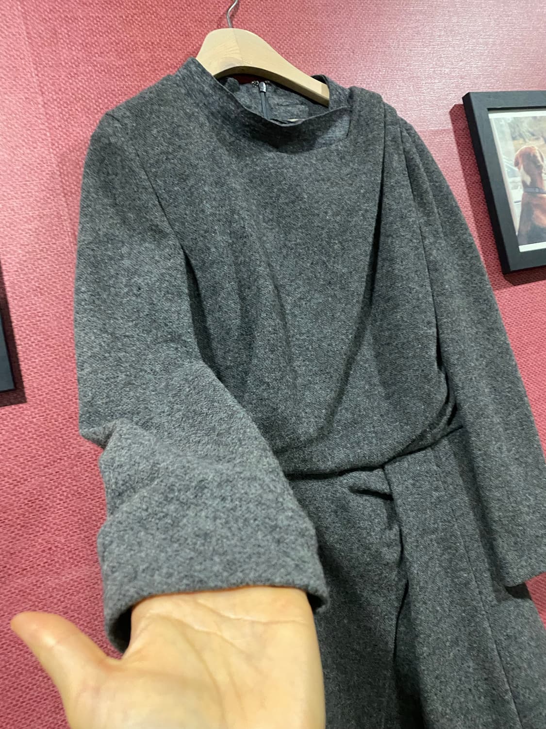 SJ SJ 드레이프 원피스 회색 상품이미지2