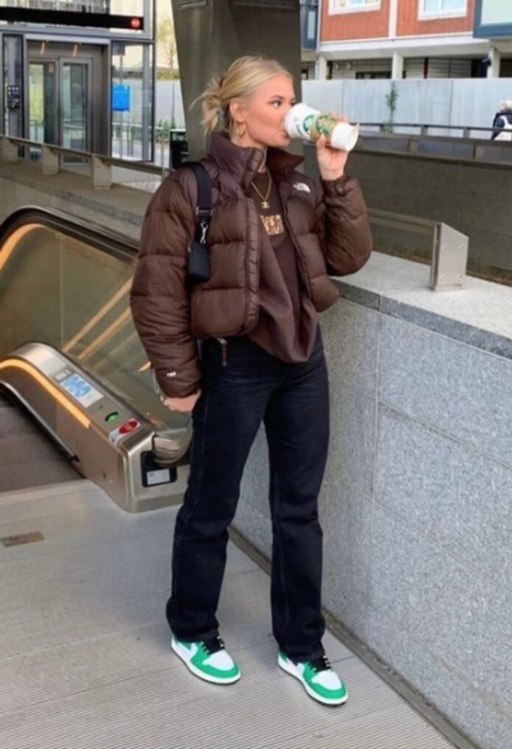 (새상품)노스페이스 레트로 눕시 브라운 해외판700자수 상품이미지6