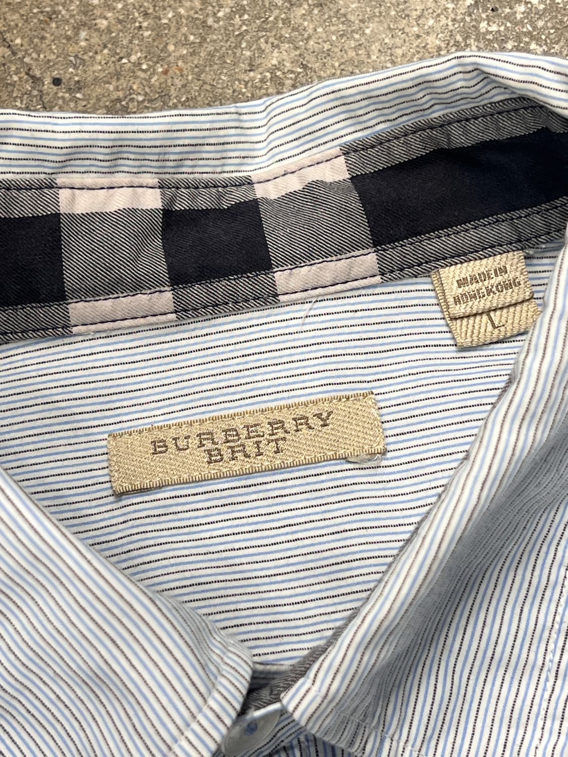 버버리 브릿 스트라이프 코튼 셔츠  상품이미지3