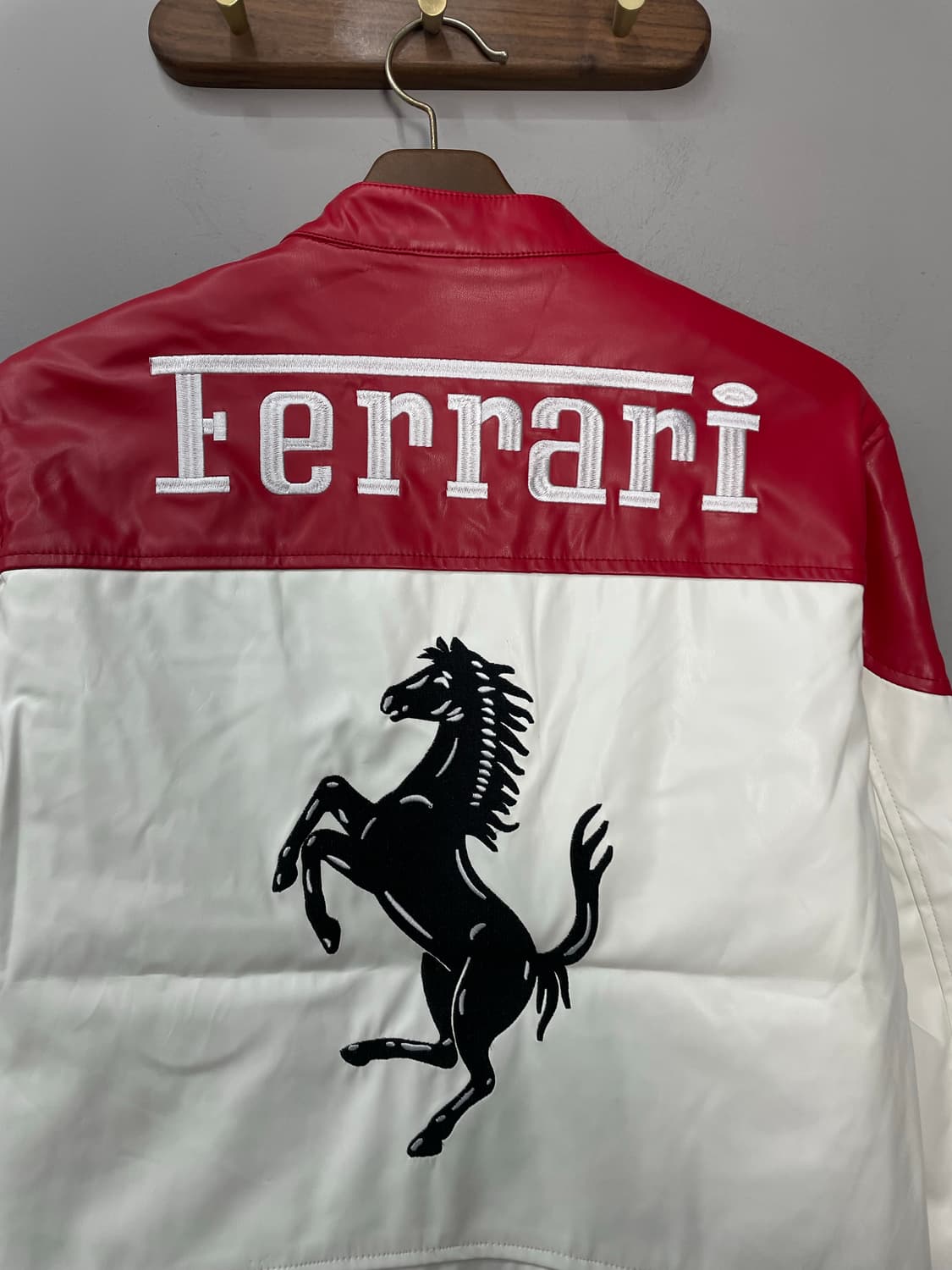 페라리 F1 자수로고 레드 레더자켓 H1840 상품이미지7