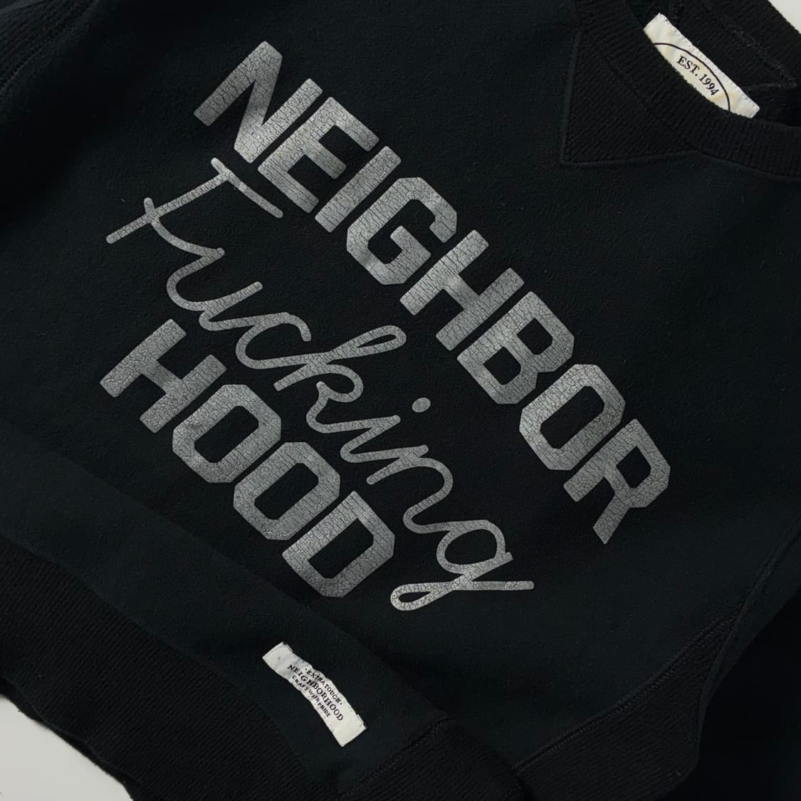 Neighbor hood   네이버후드 스펠아웃 블랙 맨투맨  상품이미지3