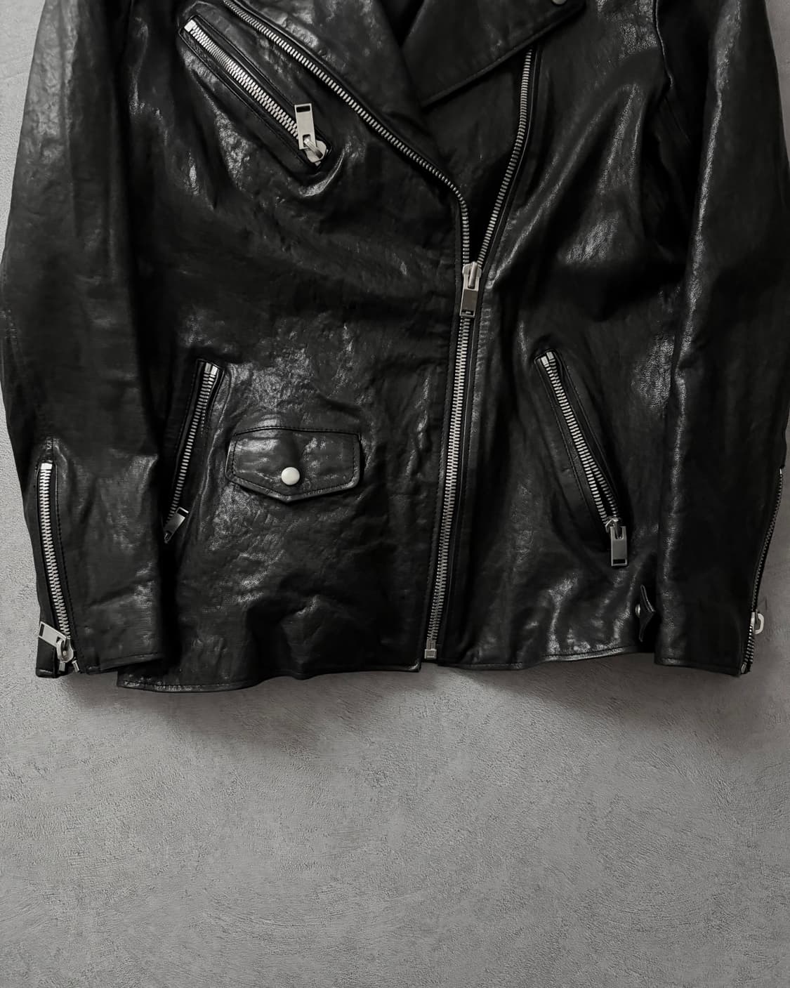 빈티지 이태리 램스킨 라이더 자켓 상품이미지6
