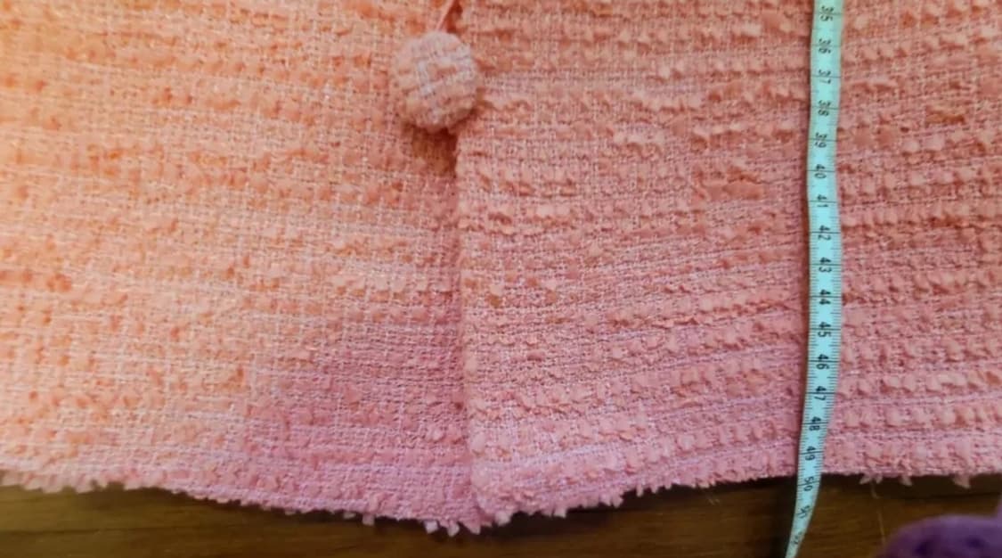 YOONI(유니)' 핑크 트위드 반팔 크롭 자켓 상품이미지3