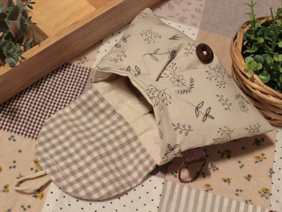 핸드메이드 핀턱 단추 파우치 상품이미지7