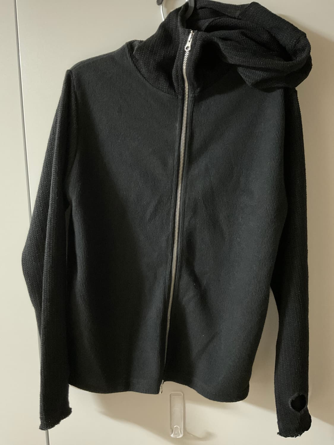 영마일웨어 바라클라바 니트 집업 (블랙색상/투웨이지퍼) 상품이미지1