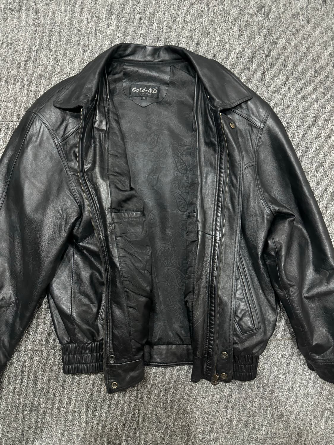 빈티지 쉽스킨 레더 점퍼 봄버 자켓 a-2 상품이미지3