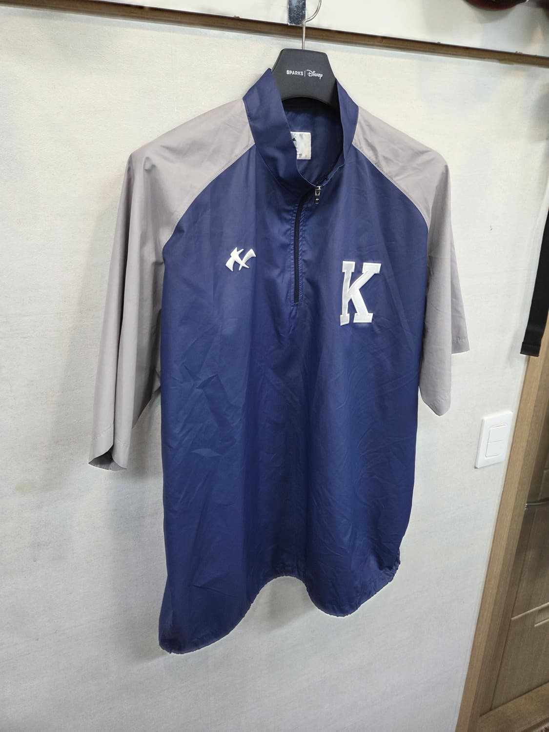 나인스포츠 k 44 로고 베이스볼 반집업 웜업 반팔 115 상품이미지5