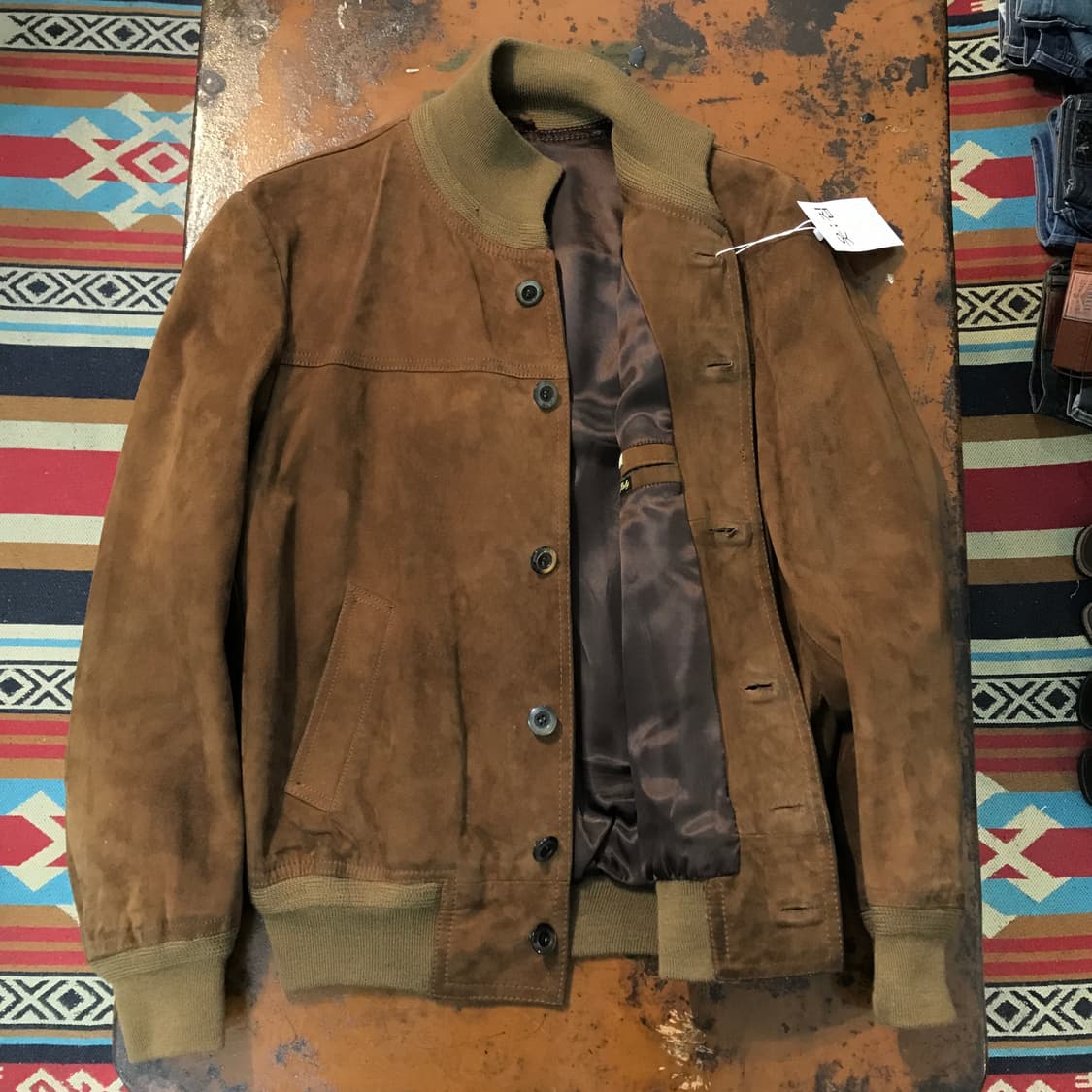 ITALY VTG 브라운 스웨이드 자켓 남성 102 여성 프리사이즈 상품이미지3