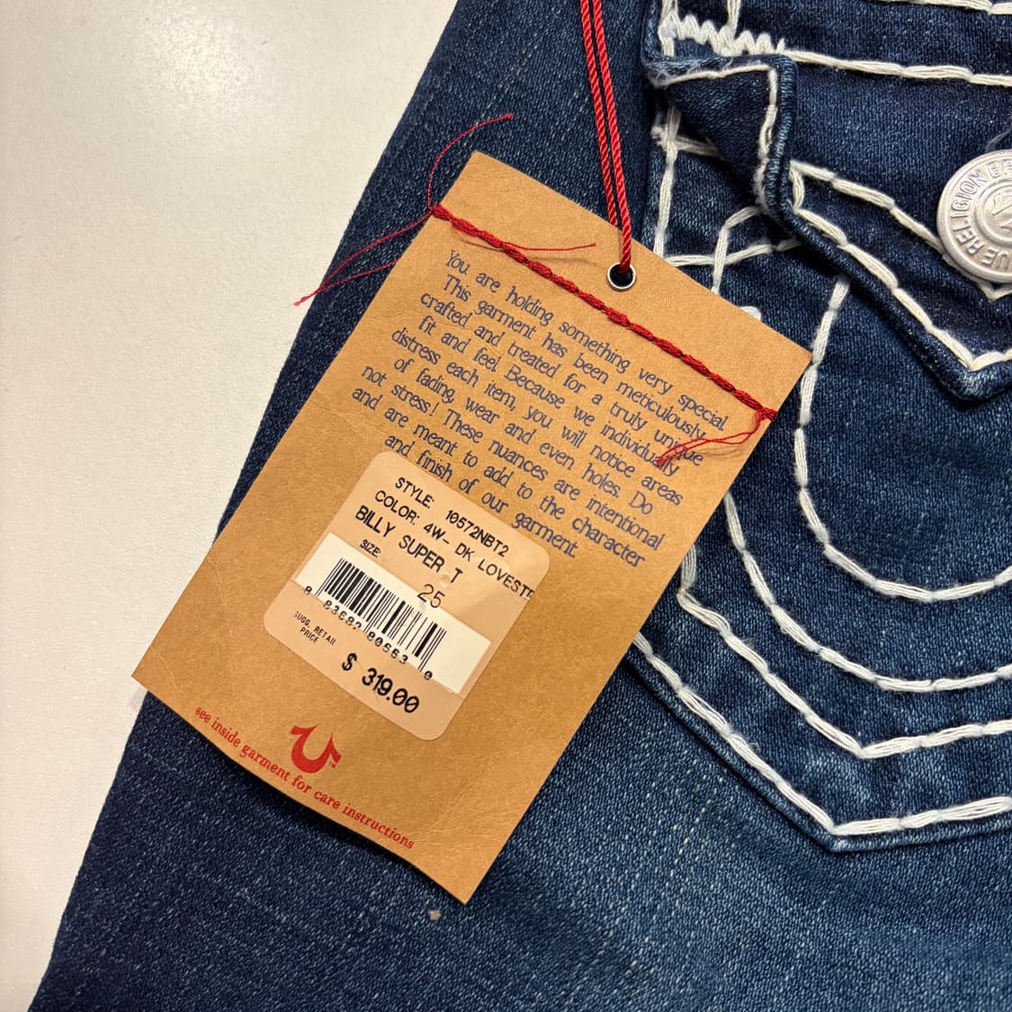 [25] 트루릴리젼 빌리 슈퍼 T 데님 팬츠 새상품 D585 상품이미지5