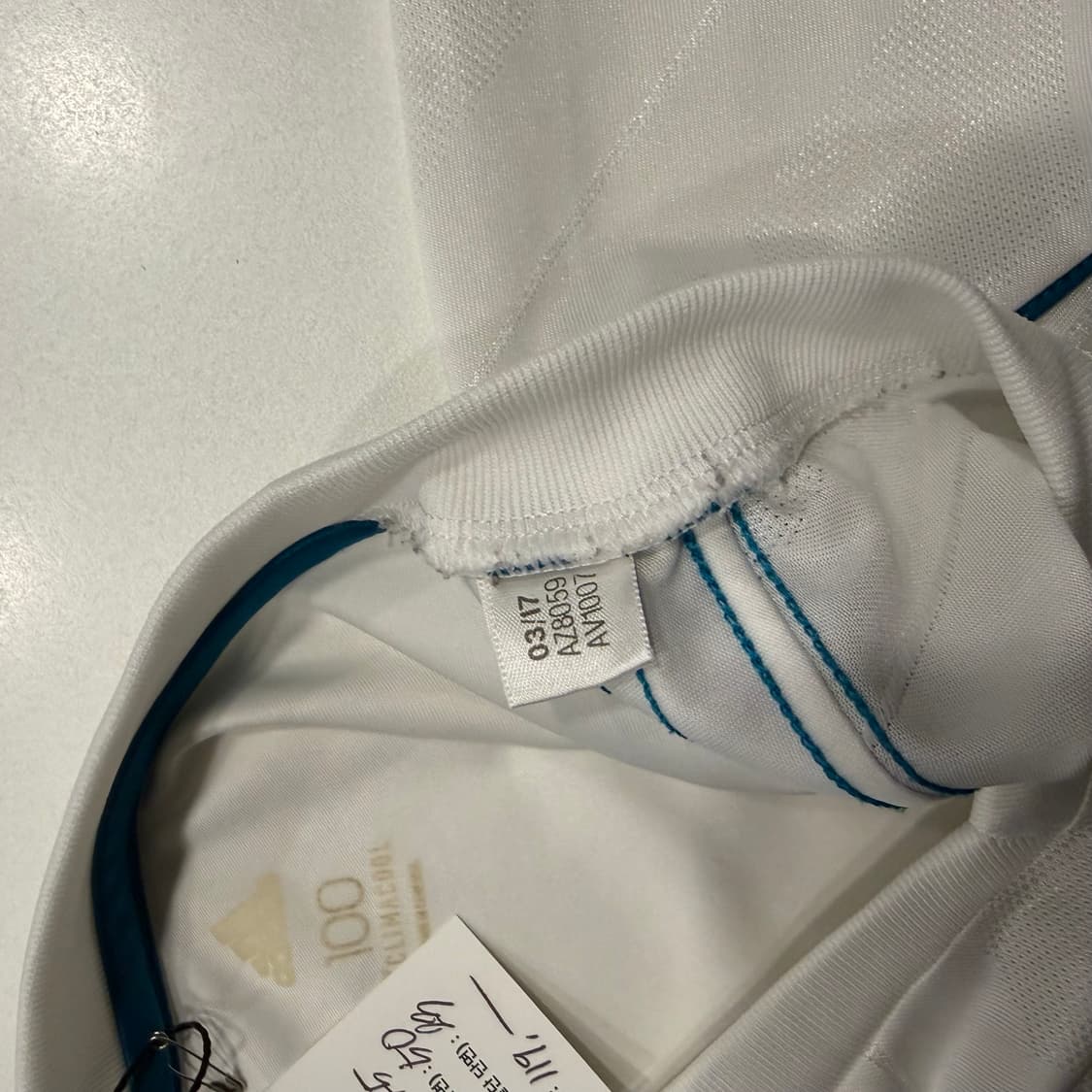 [100] 17-18 아디다스 레알마드리드 유니폼 화이트 반팔 D220 상품이미지6