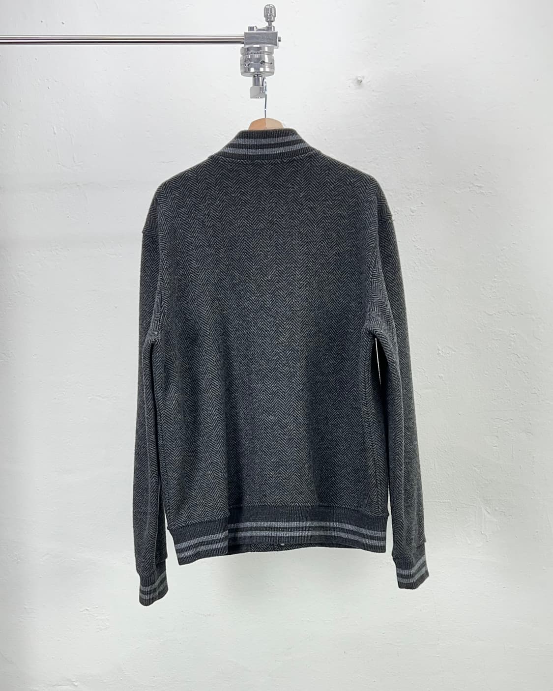 폴로 랄프로렌 차콜 그레이 헤링본 울 바시티 자켓 상품이미지6