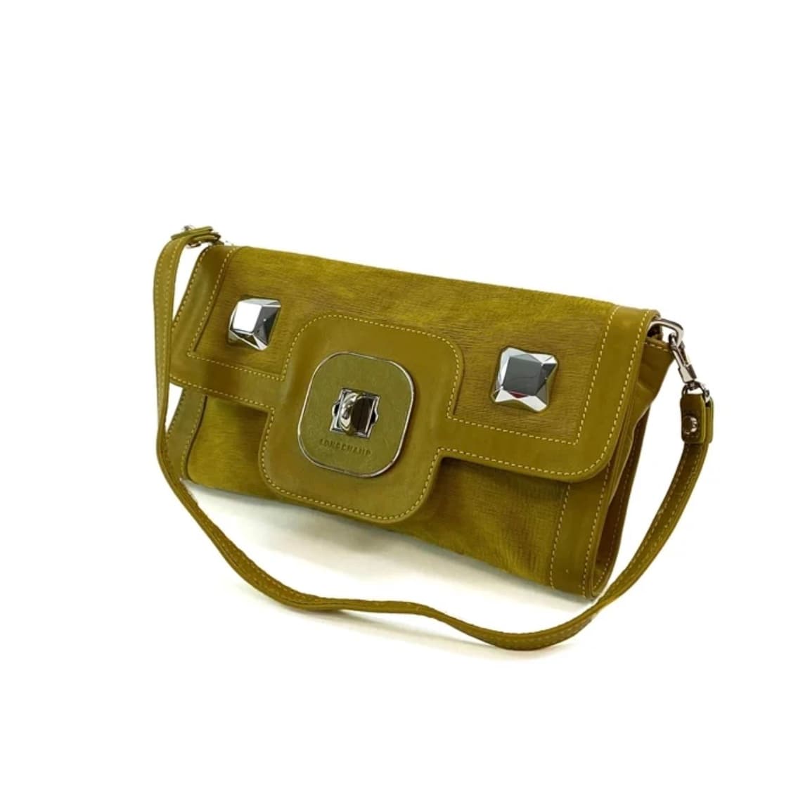 Longcamp 롱샴 모스그린 벨벳 숄더백 상품이미지3