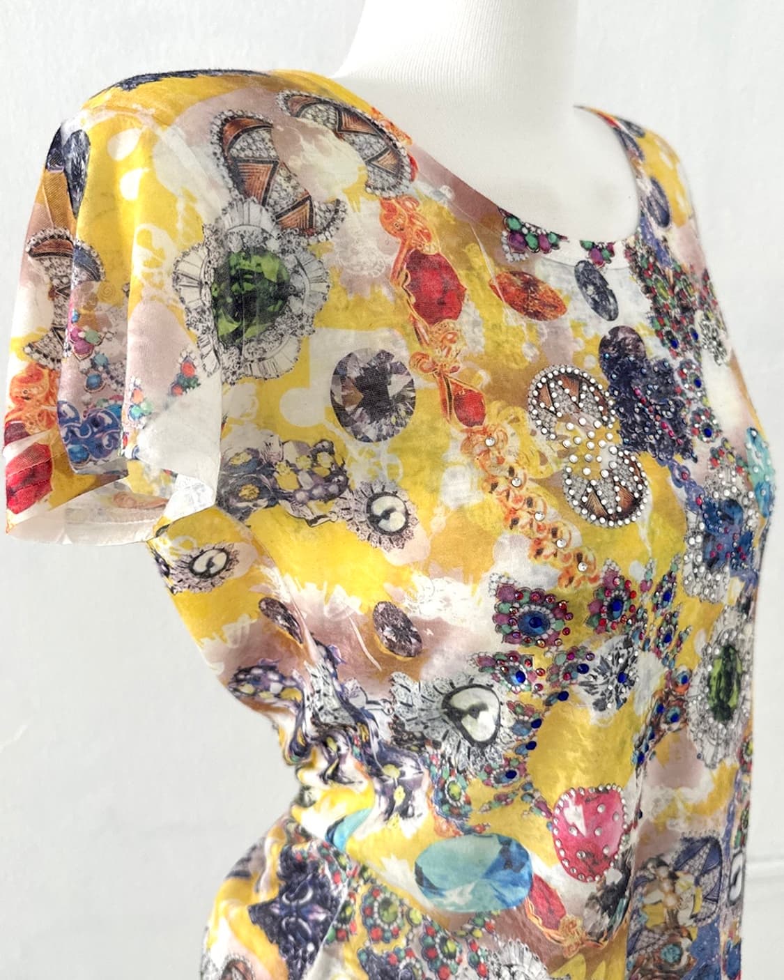 Y2K 00's Jewel Graphic Rhinestone Top 상품이미지8