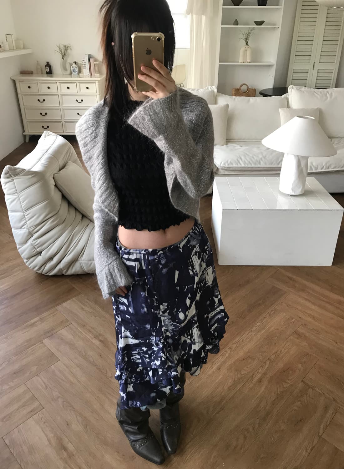 vintage grey cardigan 상품이미지1