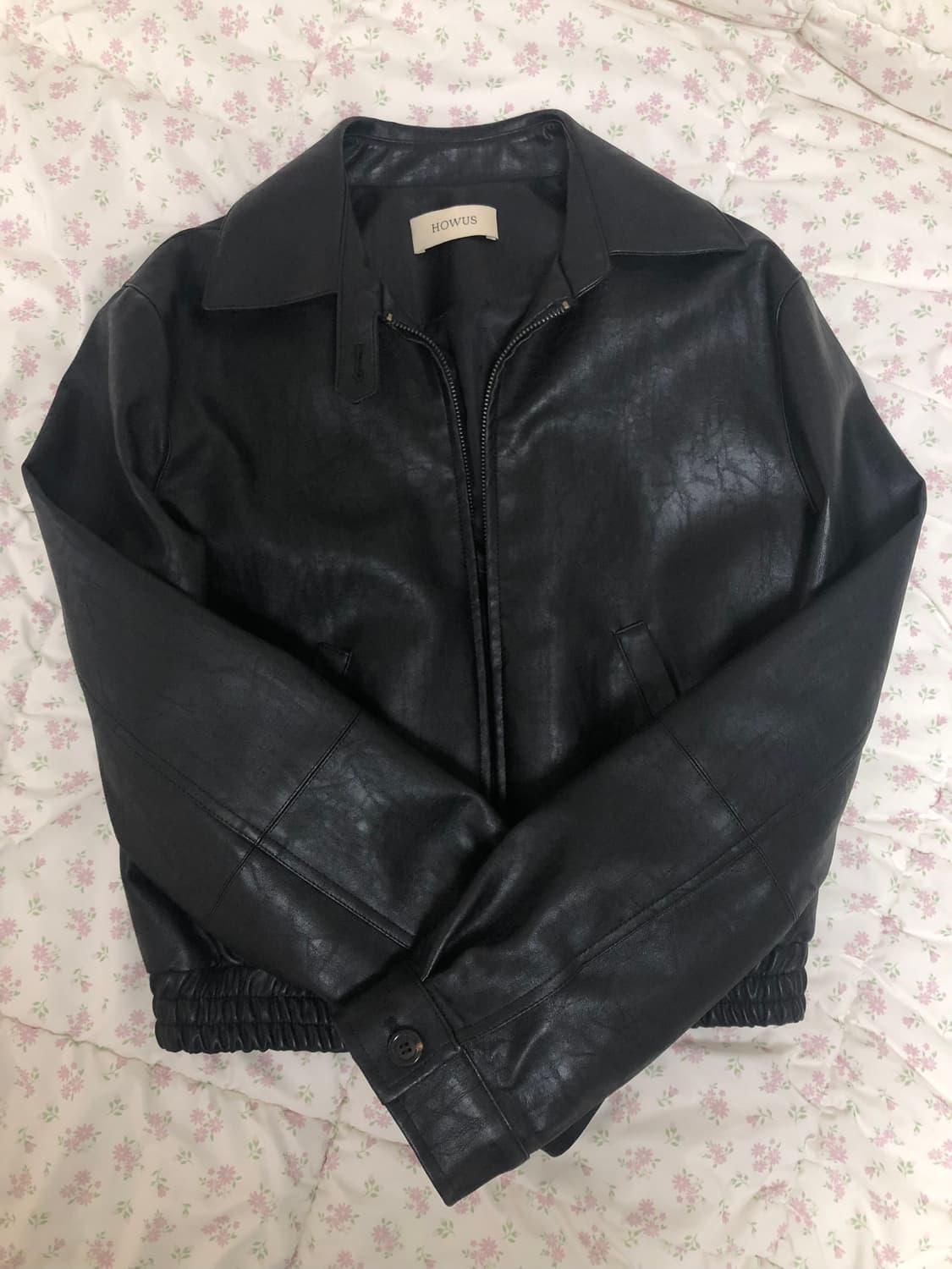 HOWUS 블랙 가죽 자켓 S 상품이미지4