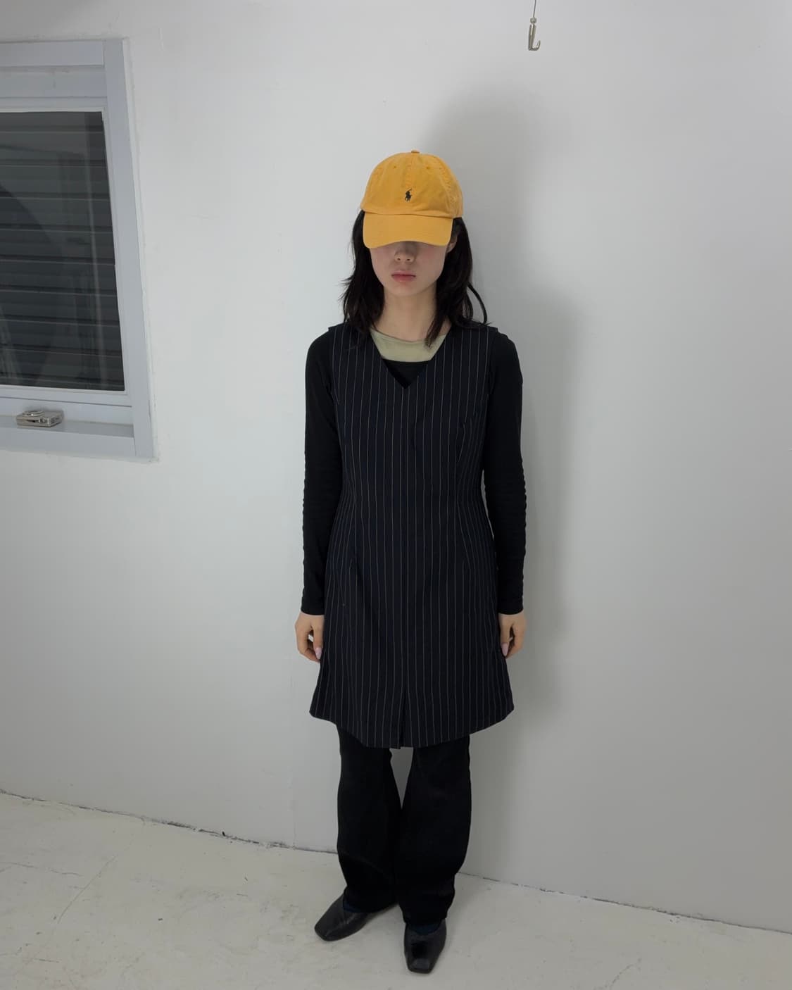 네이비 스트라이프 울 원피스 상품이미지7