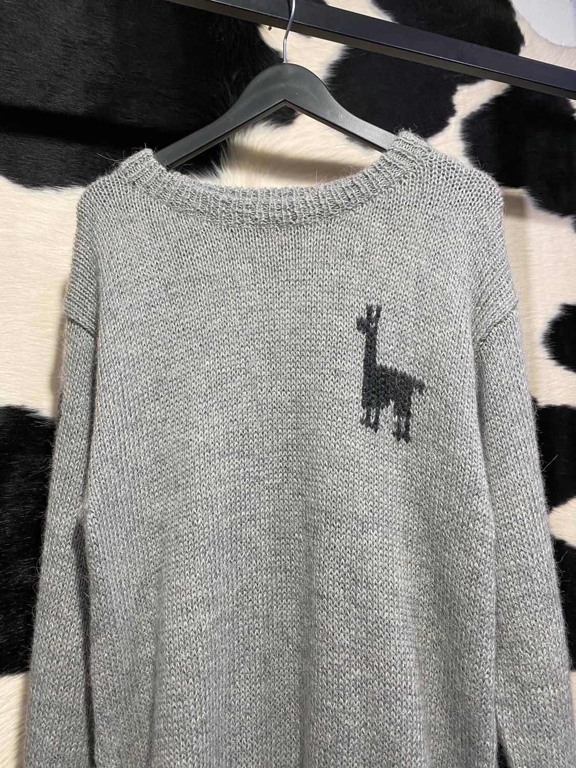 Japanese vtg 사슴 자수 디테일 오버핏 니트 상품이미지3