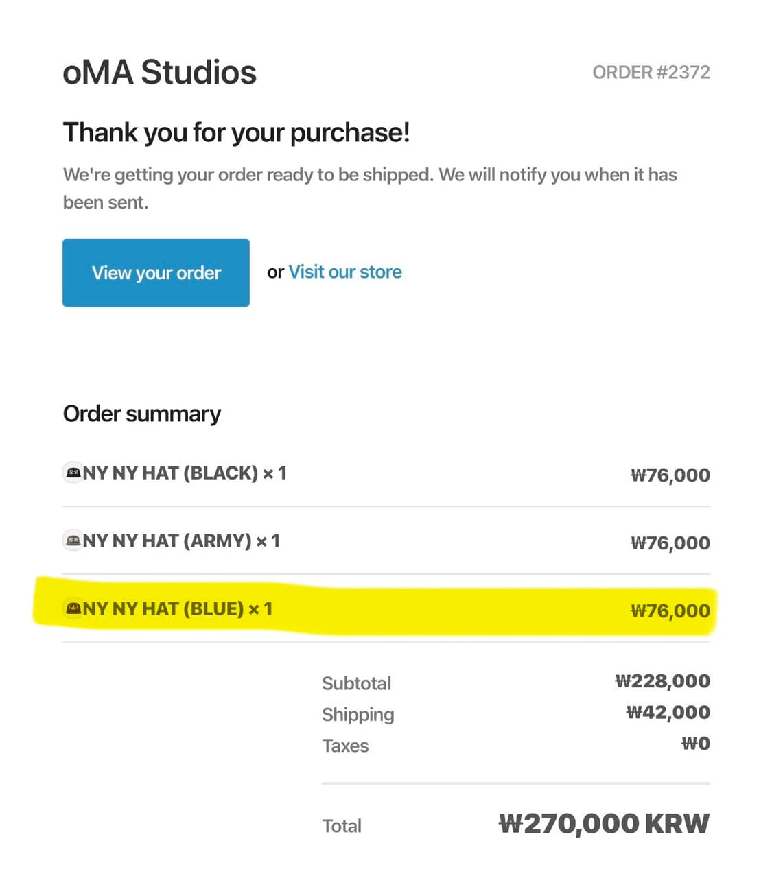 올드맨알란 캡 NY NY HAT BLUE 상품이미지6