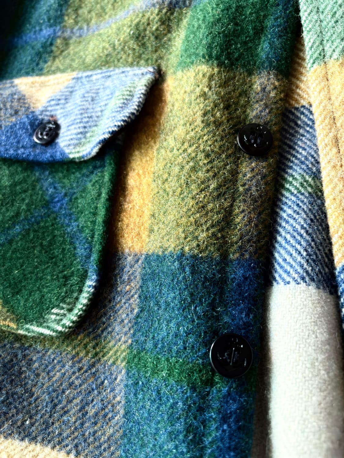 Vintage 50s 60s TownCraft 울 셔츠 상품이미지4